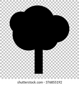 Tree sign. Flat style icon on transparent background