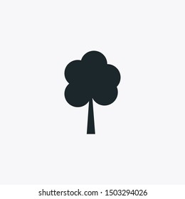 Tree sign icon in flat style. Branch forest vector illustration on white isolated background.