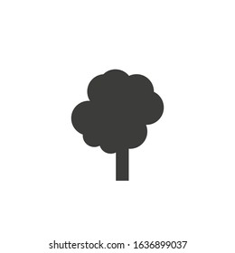 Tree sign icon in flat style. Branch forest vector illustration on white isolated background. Hardwood business concept.