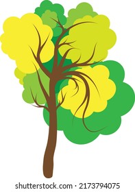 Tree sign icon in flat style. Branch forest vector illustration on white isolated background. Hardwood business concept