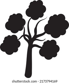 Tree sign icon in flat style. Branch forest vector illustration on white isolated background