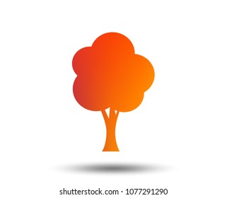 Tree sign icon. Forest symbol. Blurred gradient design element. Vivid graphic flat icon. Vector