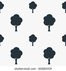 Tree sign icon. Forest symbol. Seamless grid lines texture. Cells repeating pattern. White texture background. Vector