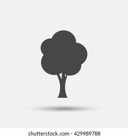 Tree sign icon. Forest symbol. Flat tree web icon on white background. Vector