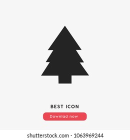 Tree sign icon vector, forest modern symbol vector illustration for web and mobil app isolated on grey background
 