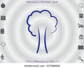 tree, sign, symbol, vector illustration eps10