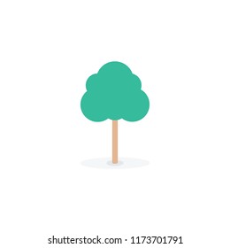 Tree signs on flat style.