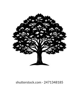 tree sihlouette vector art design