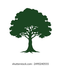 Diseño de Arte vectorial de silueta de árbol