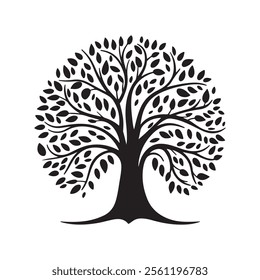 A tree silhouette art vector illustration