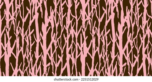 Tree silhouette background. Seamless pattern.Vector. 