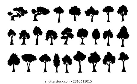 Tree Silhouette Collection Vector Illustration