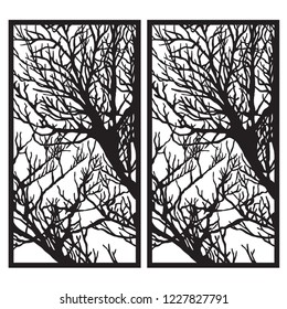 Tree Silhouette Decorative lasercut panel