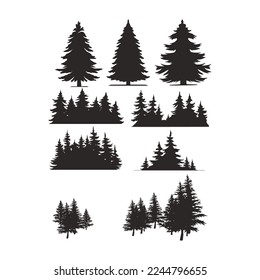 Tree silhouette design Inspired by trees in a sustainable forest, this design can help meet the asset needs of your design project