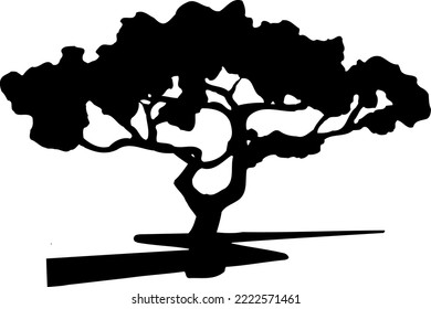 Ilustración del vector de diseño de silueta de árbol