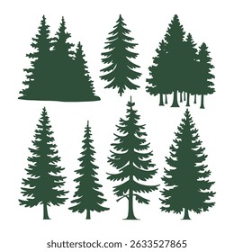 Tree Silhouette Design Vector, Unique Design