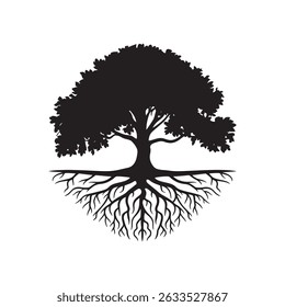 Tree Silhouette Design Vector, Unique Design