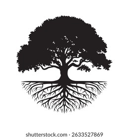 Tree Silhouette Design Vector, Unique Design