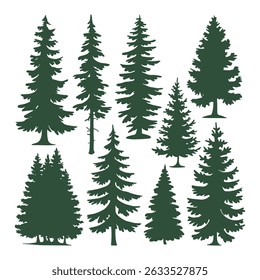 Tree Silhouette Design Vector, Unique Design