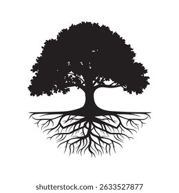 Tree Silhouette Design Vector, Unique Design