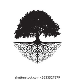 Tree Silhouette Design Vector, Unique Design
