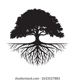 Tree Silhouette Design Vector, Unique Design
