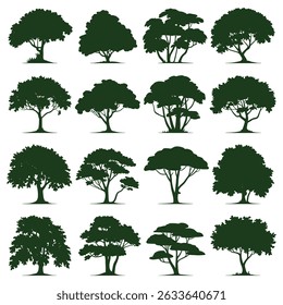 Tree Silhouette Design Vector, unique Design