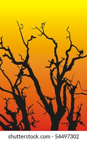 Tree silhouette - detailed vector