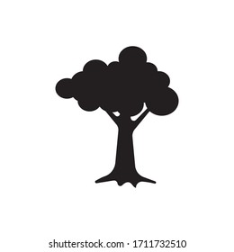 Tree silhouette icon design isolated on white background