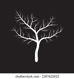 tree silhouette icon isolated on black background. Web infographic modern vector sign. Premium quality illustration logo design concept pictogram.
