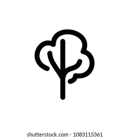 Tree silhouette icon template