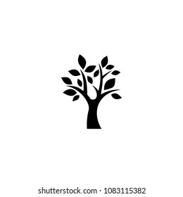 Tree silhouette icon template