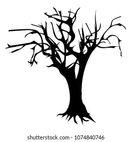 Dried Tree Cut Branches Silhouette Vector Stock Vector (Royalty Free ...
