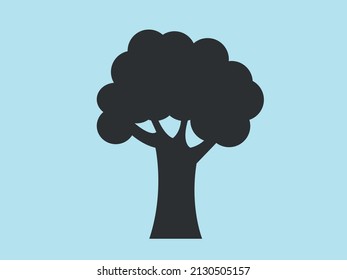 Tree silhouette and Icon, Vector