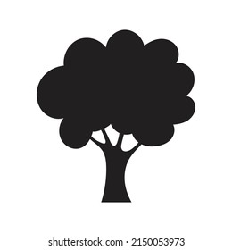 Icono de silueta de árbol, Ilustración de diseño de vectores
