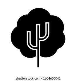 Tree silhouette Icon, Vector illustration eps 10