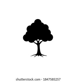 Tree silhouette icon vector illustration