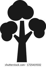 Tree silhouette Icon, Vector isolate 