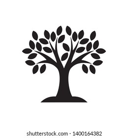 tree silhouette icon vector isolated with black and white