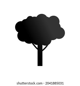Tree silhouette Icon, Vector. Tree icon on white background