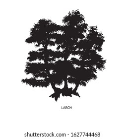 Tree silhouette icons on white background. Japanese bonsai silhouette . Vector