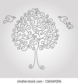 Tree silhouette illustration