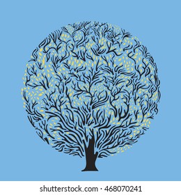 Tree silhouette illustration