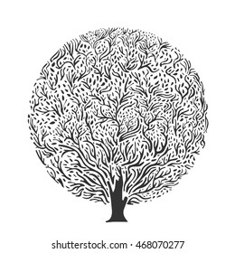 Tree silhouette illustration