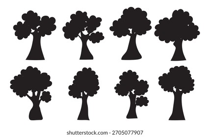 Tree silhouette illustration vector eps 10