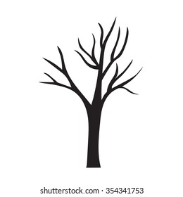 Shape Black Tree Vector Illustration Stock Vector (Royalty Free ...