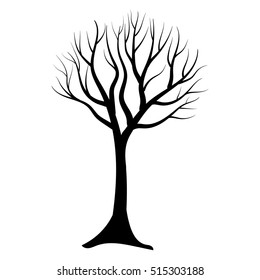 Dead Tree Without Leaves Vector Illustration Stock Vector (Royalty Free ...