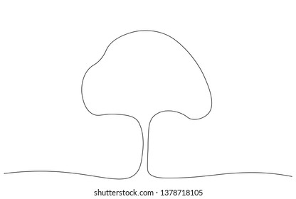 Tree silhouette isolated vector illustration