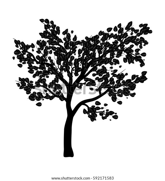 Tree Silhouette Isolated Vector Symbol Icon Stock Vector (Royalty Free ...