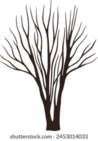 Tree silhouette for the landscape design. Entourage design. Vector illustration.